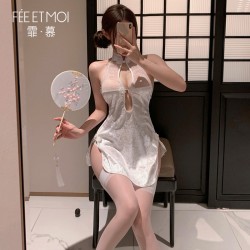 【情趣内衣】霏慕 秀雅美人后开衩露臀旗袍6715