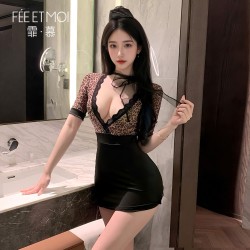 【情趣内衣】霏慕 甜蜜航线深V包臀空姐装6401