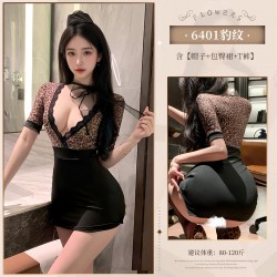 【情趣内衣】霏慕 甜蜜航线深V包臀空姐装6401